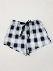 3 Pack Plus Size Casual Loungewear Shorts Women's Plus Plaid Print