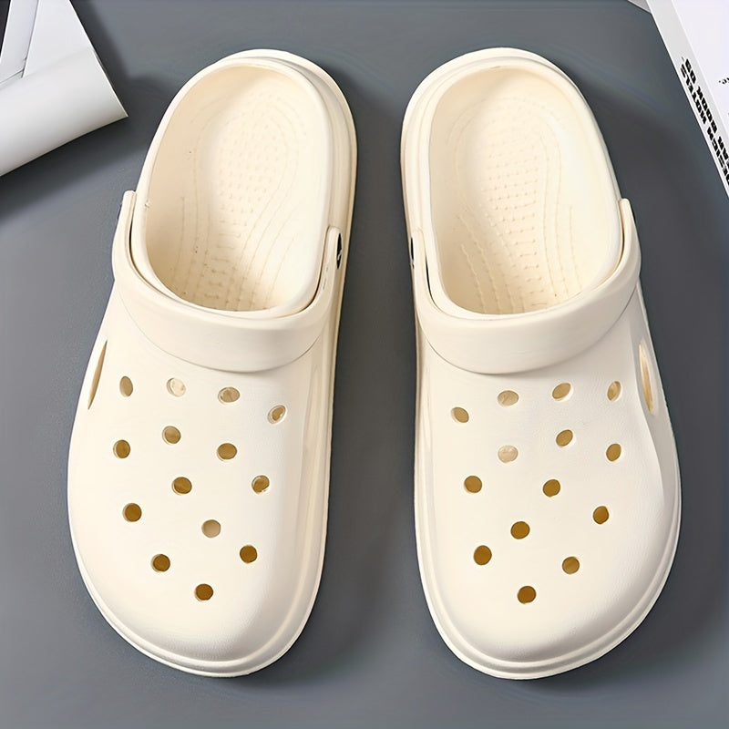 Women's Platform Clogs Letter Printed Non Slip Slide Shoes