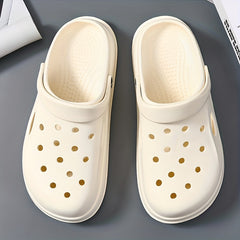Women's Platform Clogs Letter Printed Non Slip Slide Shoes
