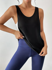 Sports Yoga Fitness Sleeveless T-shirt Round Neck Running Tank Top