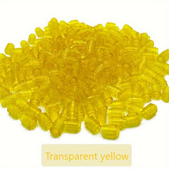 100pcs Transparent ABS Building Blocks 1x1 Cylindrical Bricks