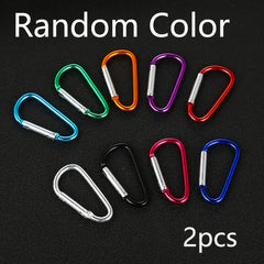 2pcs Random D-shaped Quick Hanging Buckle Aluminum Alloy Carabiner