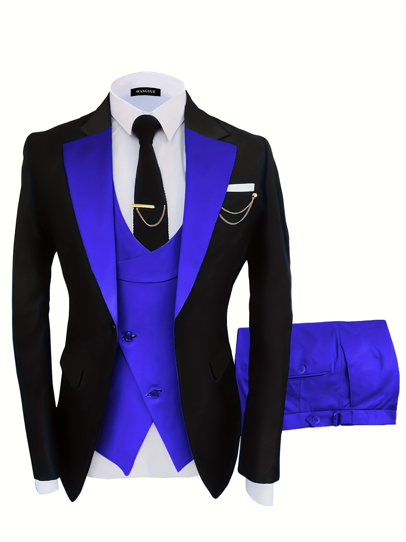 Formal 3 Pieces Set Men's Business Suit for Dinner Wedding Party