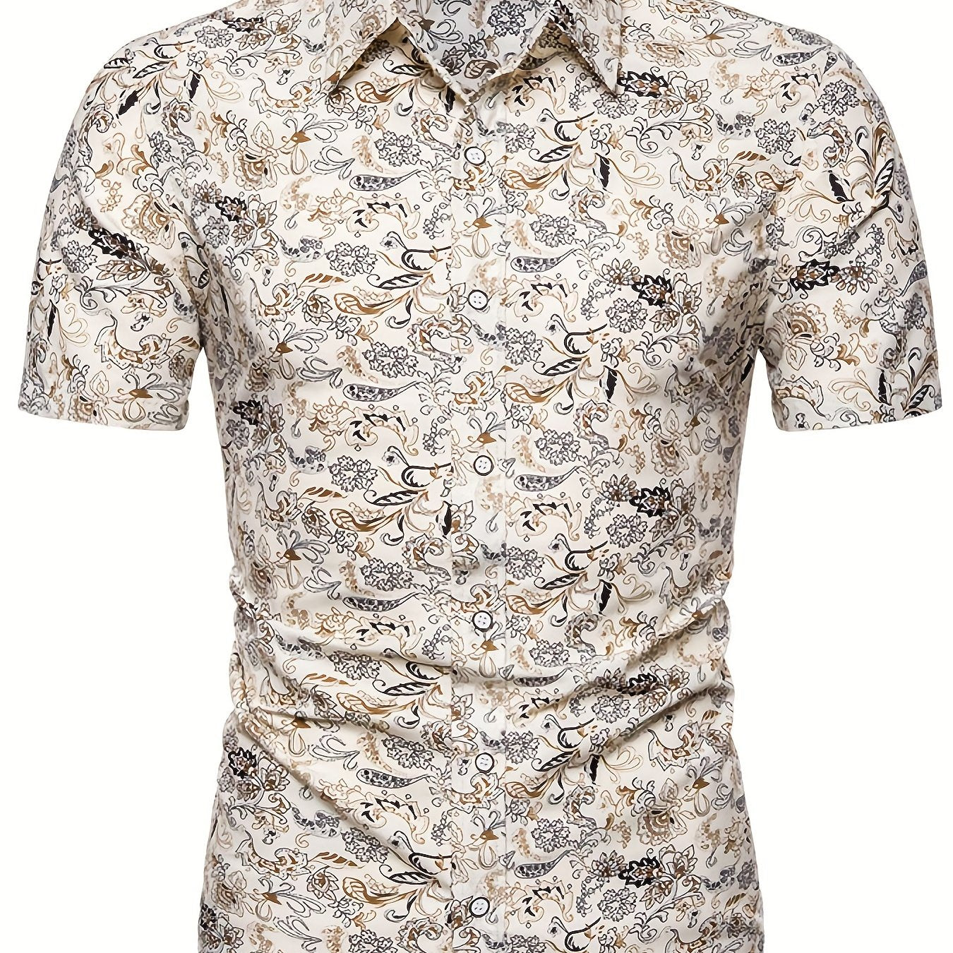 Casual Paisley Pattern Short Sleeve Shirt Men s Hawaiian Shirt
