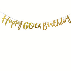 60th Birthday Pull Flag Decoration Background Wall Decoration