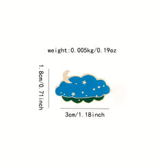 Moon Star Sky Brooch Clothing Bag Accessory