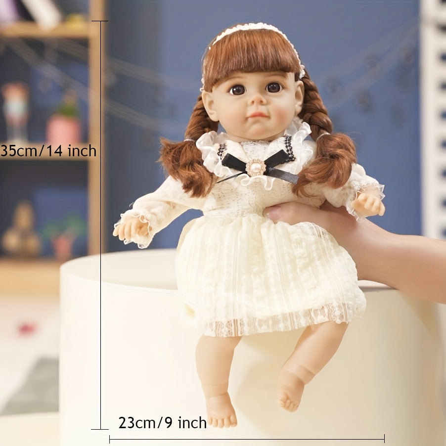 35cm Baby Doll Reborn Girl Doll With Clothes Soft Skin DIY Toys For Children
