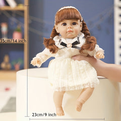 35cm Baby Doll Reborn Girl Doll With Clothes Soft Skin DIY Toys For Children