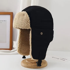 Winter Cycling Skiing Hat Warm Trapper Hat With Earflaps