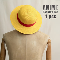 Yellow Straw Hat Summer Cosplay Cap Beach Cap Women Men