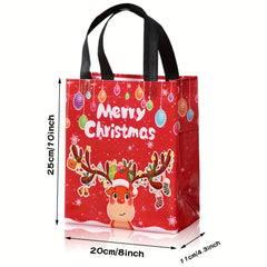 6pcs Christmas Gift Bags Non-woven Christmas Packaging Bags