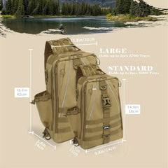 Fishing Tackle Backpack Water-resistant Bag With Rod Holder