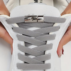 Metal Buckle Lace up Shoelaces Lazy Shoelaces