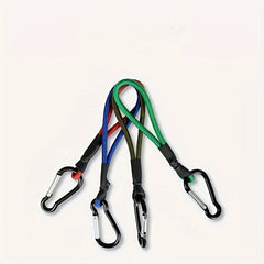 Outdoor Elastic Rope With Mountaineering Buckle Camping Keychain