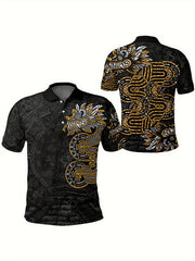 Dragon Pattern Men's Short Sleeve Shirt