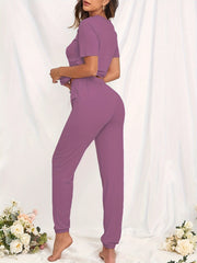 Women's Pajama Set Short Sleeve Top & Pants Sleepwear