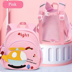 Kindergarten School Bag Cartoon Backpack with Chest Strap for Boys Girls