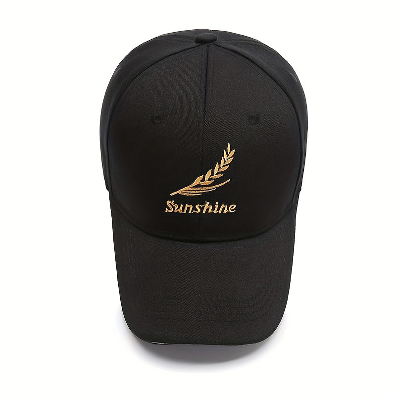 Wheat Ear Embroidery Baseball Cap Outdoor Leisure Sports Sun Cap
