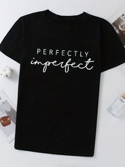 Letter Printed Crew Neck Casual Sports T-shirts