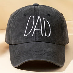 Men's Vintage Letters DAD MoM Washed Baseball Cap