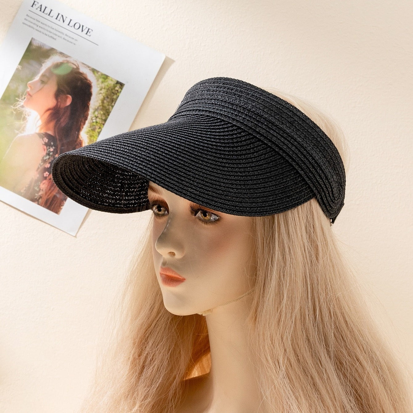 Wide Brim Straw Beach Hat for Women