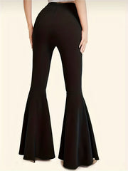 Women's Bootcut Yoga Pants Flared Leggings Solid Wide Leg Sports Activewear
