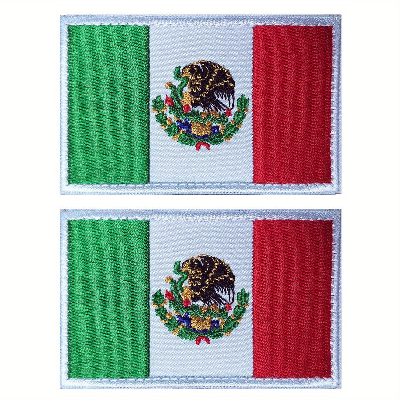 2 PCS Mexico Flag Patch Embroidered Tactical Morale Patch