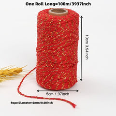 DIY Woven Two Tone Rope Fine Ribbons For Bouquets Flower Wrapping