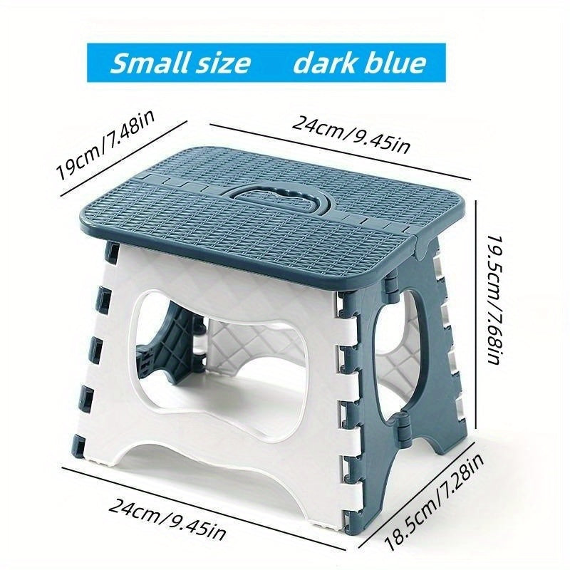 1pc Portable Folding Stool Plastic Small Stool Outdoor Fishing Train Boarding