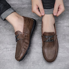 Men's PU Leather Loafer Shoes Comfy Slip On Driving Shoes Spring Summer