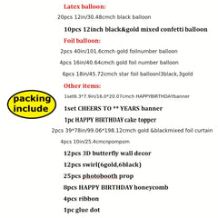 40th Gold Happy Birthday Theme Set for Boys Party