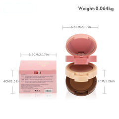 Contouring Blush Palette Highlighter Shadow Cover Blemishes Brighten V Face