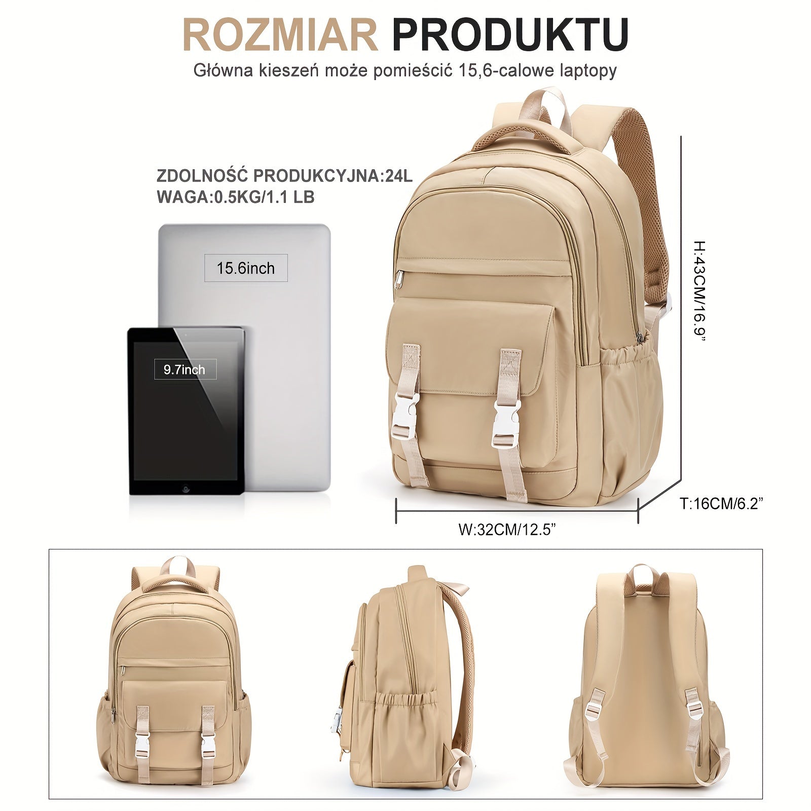 Large Capacity Schoolbag Travel Laptop Backpack