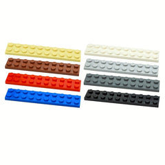 36pcs Thin Bricks Plate 2 x 10 Dots Building Blocks Toys for Kids