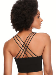 Women's Seamless Padded Sports Bra Comfortable Running Vest