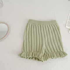 Summer Baby Girl Cotton Lace Knitted Shorts