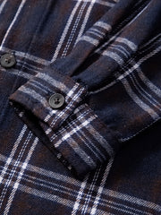 Boys Flannel Hooded Plaid Shirts Button Long Sleeve Tops