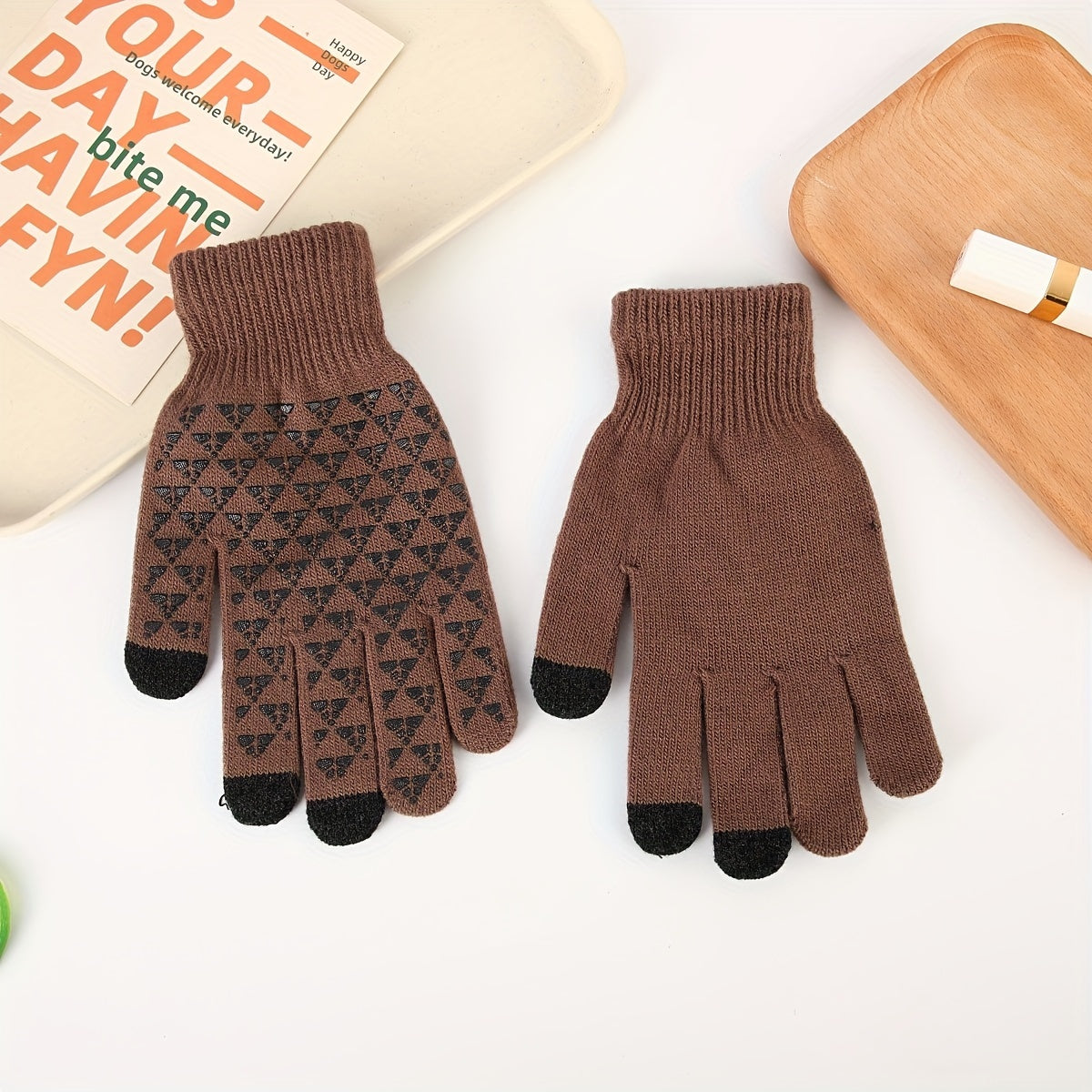 Winter Knit Gloves Cycling Gloves Coldproof Touch Screen Warm Gloves Men Women
