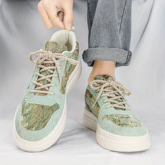 Men's Canvas Low Top Sneaker Lace up Casual Shoes With Good Grip