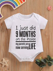 Embroidery Romper Short Sleeve Jumpsuit for 9 Months Baby