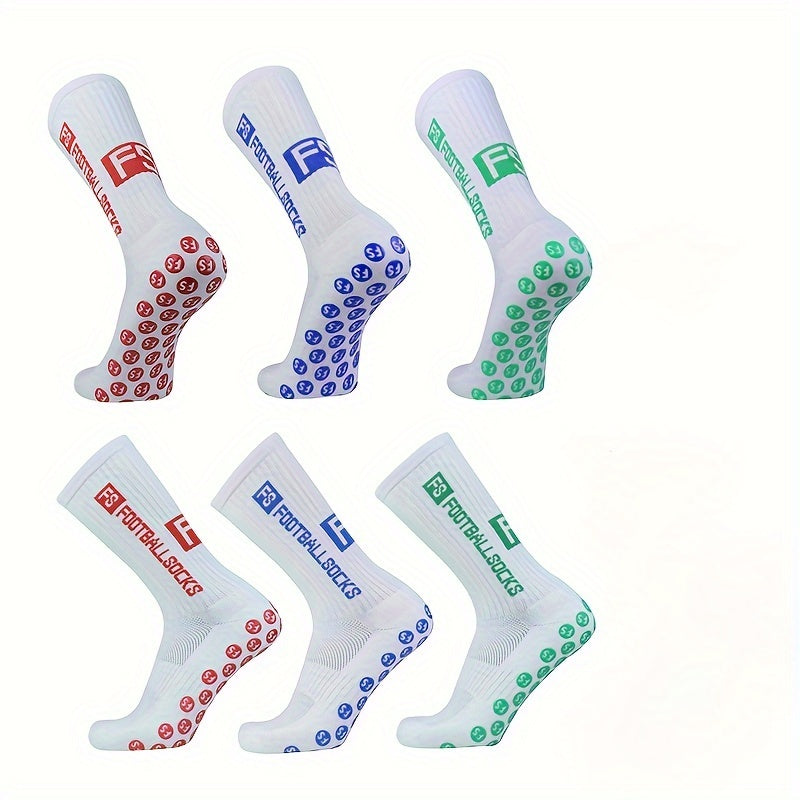 Men's Non Slip Athletic Mid Crew Sport Socks