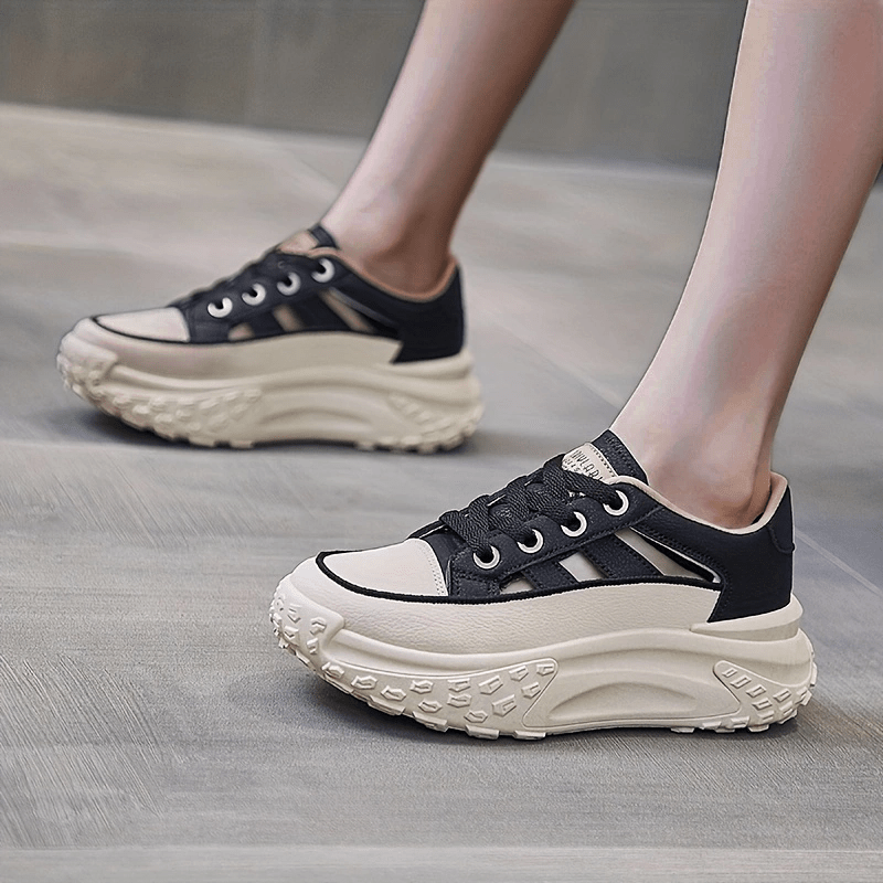 Women's Hollow Out Lace Up Platform Sneakers