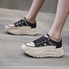Women's Hollow Out Lace Up Platform Sneakers