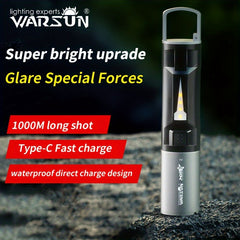 Portable LED Rechargeable Flashlight Camping Light Waterproof Torch