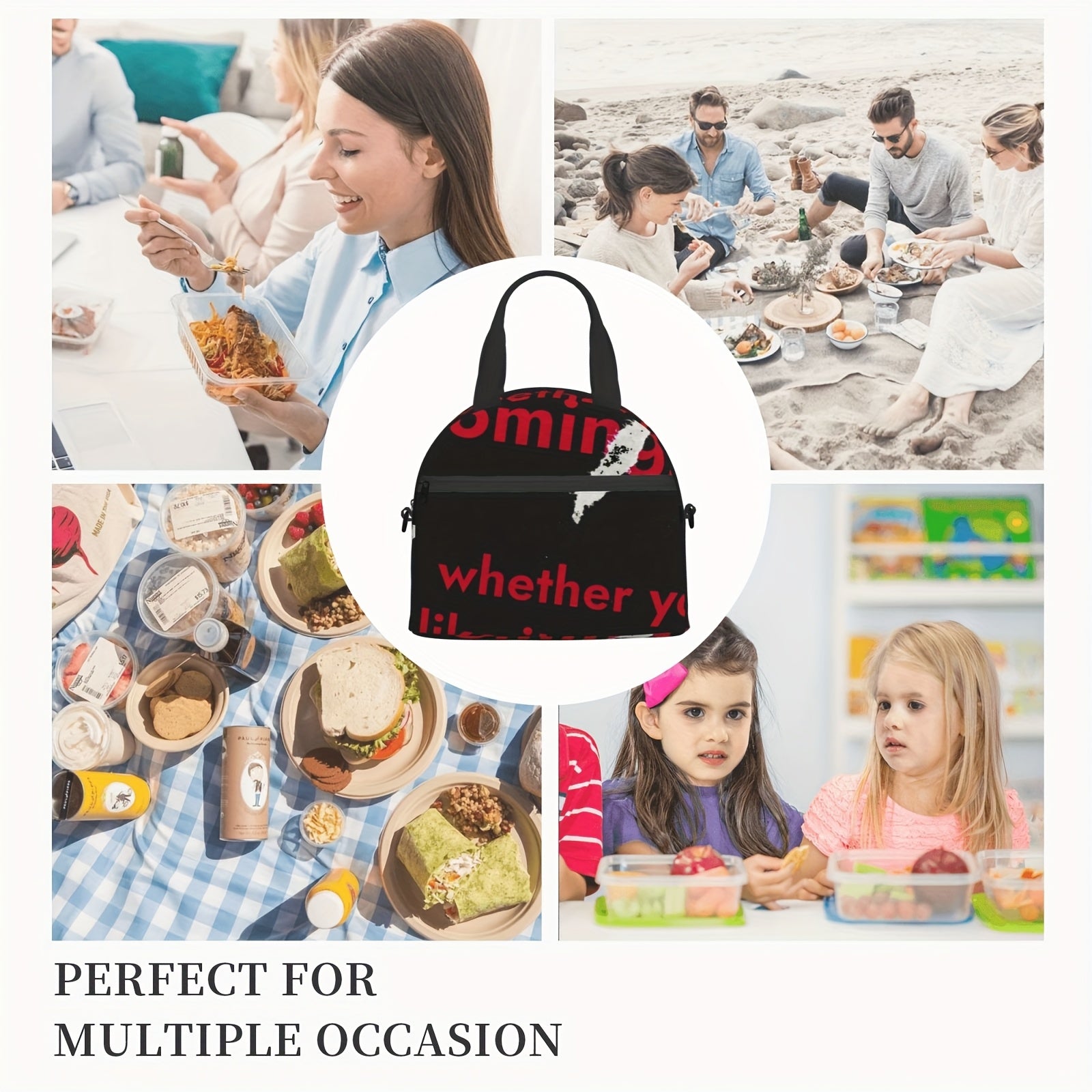 Customizable Anime Lunch Bag Insulated Polyester Material