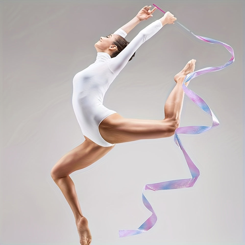 Rhythmic Gymnastics Ribbon 78 74in Random Pattern Dance Performance Props