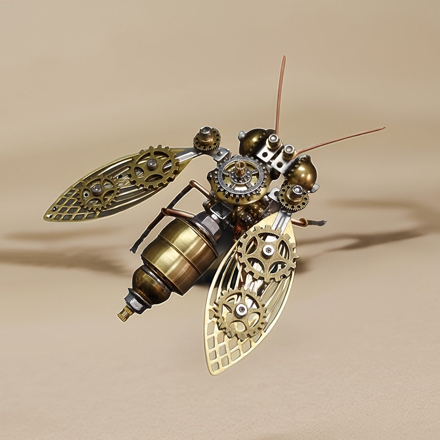 Steampunk Bee 3D Puzzle Golden Insect Model Metal Kit