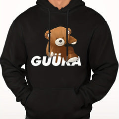 Teddy Bear Print Hoodie Men's Casual Graphic Pullover Hoodie