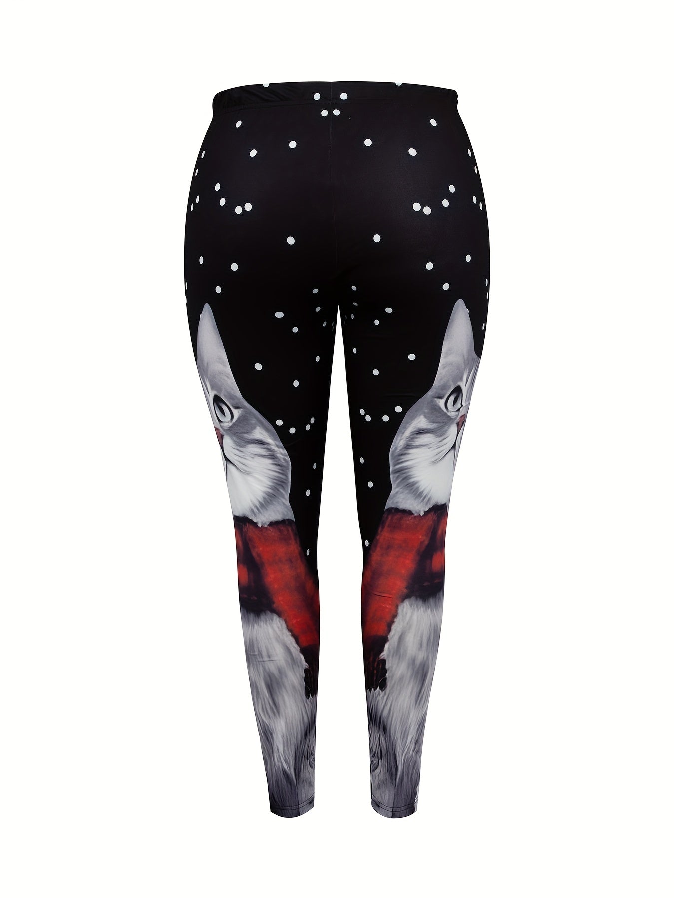 Women's Cat Print High Rise Leggings
