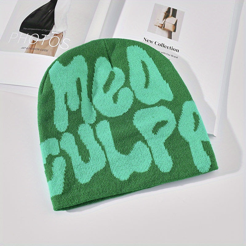Hip Hop Graffiti Letter Knit Hat Street Wear Beanie